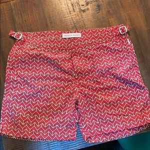 Orlebar Brown Swim Trunks. Red. Size 30.